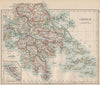 GREECE. Morea Thessaly Rumelia Cyclades Aegean Ionian Islands. JOHNSTON 1903 map