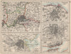EUROPEAN CITIES. London Edinburgh Madrid Lisbon Dublin. JOHNSTON 1903 old map