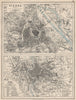 VIENNA & ROME. City plans. Wien. Roma. Austria. Italy. JOHNSTON 1903 old map