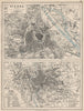 VIENNA & ROME. City plans. Wien. Roma. Austria. Italy. JOHNSTON 1903 old map