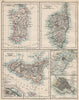 MEDITERRANEAN ISLANDS. Sardinia Corsica Venice Sicily Venezia. JOHNSTON 1903 map