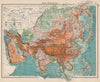 ASIA PHYSICAL. Relief Mountain heights Ocean depths Rivers. JOHNSTON 1903 map
