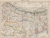 BRITISH INDIA NE. Bengal Nepal Bhutan Calcutta Bangladesh. JOHNSTON 1903 map