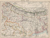 BRITISH INDIA NE. Bengal Nepal Bhutan Calcutta Bangladesh. JOHNSTON 1903 map