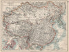 CHINESE EMPIRE. China East Asia Tibet Mongolia East Turkestan Korea 1903 map
