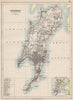 BOMBAY ISLAND. City connected by Zion causeway. Mumbai. JOHNSTON 1903 old map