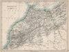 MOROCCO. Showing Atlas mountains rivers towns. Marrakech. JOHNSTON 1903 map