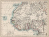 COLONIAL WEST AFRICA. Tribal areas. Caravan routes. Niger Coast Prot. 1903 map