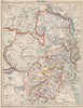 RHODESIA. Goldfields (yellow). Zambesia. Zambia Malawi Zimbabwe 1903 map