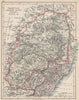 COLONIAL SOUTH AFRICA. Orange Free State Natal Basutoland SA Republic 1903 map