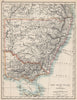 NEW SOUTH WALES & VICTORIA. Shows railways telegraph cables. Australia 1903 map