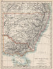 NEW SOUTH WALES & VICTORIA. Shows railways telegraph cables. Australia 1903 map