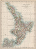 NORTH ISLAND NEW ZEALAND. Showing counties telegraph cables. JOHNSTON 1903 map