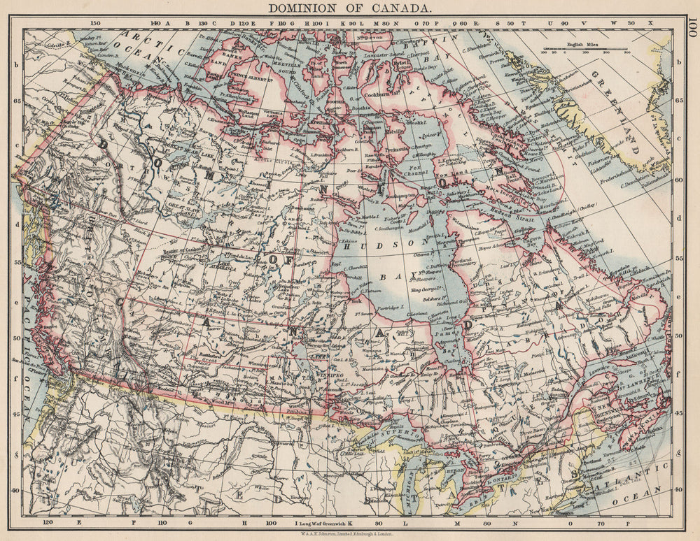 DOMINION OF CANADA. Showing "new provinces" in red. Canadian Pacific 1903 map