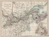 EASTERN CANADA. Ontario Quebec Maritime Provinces NB PE NS.  JOHNSTON 1903 map