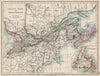EASTERN CANADA. Ontario Quebec Maritime Provinces NB PE NS.  JOHNSTON 1903 map