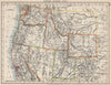 USA NORTH WEST. Washington Oregon ID MT WY Utah Nevada CA.JOHNSTON 1903 map