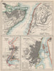 CANADIAN CITIES.Quebec Montreal Montréal Niagara Falls plans.  JOHNSTON 1903 map