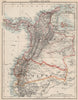 ANDEAN STATES. Colombia Ecuador Panama. States. South America. JOHNSTON 1903 map