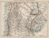URUGUAY PARAGUAY NORTH ARGENTINA. River Plate States Chile. JOHNSTON 1903 map