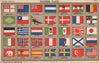 NATIONAL FLAGS. Ensigns warships merchant ships 1902 old antique print picture