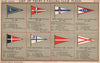 YACHT & SAILING CLUB FLAGS U-W. Upper Forth - Wasa - Water Wags - Weser  1902