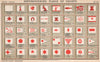 YACHT FLAGS. Red & White (1) 1902 old antique vintage print picture