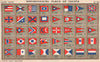YACHT FLAGS. Red, White & Blue (2) 1902 old antique vintage print picture