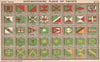 YACHT FLAGS. Green & Red. Green & Yellow. Green, White & Red 1902 old print