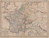 'Europe Centrale' by Meissas & Michelot 1861 old antique map plan chart