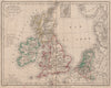 'Iles Britanniques, Hollande et Belgique' by Meissas/Michelot 1861 old map