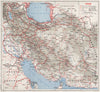 IRAN vintage touring map. Shows Saudi-Iraqi & Saudi-Kuwaiti neutral zones 1956
