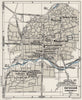 ISFAHAN vintage town/city plan. Iran 1956 old vintage map chart