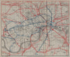 CENTRAL LONDON TRANSPORT. Railways & underground tube lines. BAEDEKER 1906 map