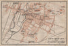 CANTERBURY antique town city plan. Kent. BAEDEKER 1906 old map chart