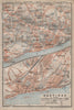 HASTINGS town city plan & environs. ST LEONARDS Battle Bexhill. Sussex 1906 map