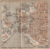 PORTSMOUTH town city plan. Landport Southsea Gosport Portsea Hampshire 1906 map