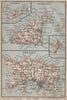 THE CHANNEL ISLANDS. Guernsey Jersey Alderney Sark. BAEDEKER 1906 old map