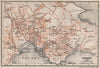 TORQUAY antique town city plan. Torbay Babbacombe. Devon. BAEDEKER 1906 map