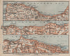 DEVON/EXMOOR NORTH COAST. Hartland Clovelly Ilfracombe Lynton Porlock 1906 map