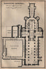 GLOUCESTER CATHEDRAL floor plan. Gloucestershire. BAEDEKER 1906 old map