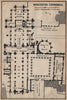 WORCESTER CATHEDRAL floor plan. Worcestershire. BAEDEKER 1906 old antique map