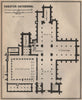 CHESTER CATHEDRAL floor plan. Cheshire. BAEDEKER 1906 old antique map chart