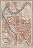 CARLISLE antique town city plan. Cumbria. BAEDEKER 1906 old map chart