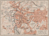 CAMBRIDGE antique town city plan. Colleges. Cambridgeshire. BAEDEKER 1906 map