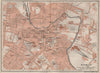 NORWICH antique town city centre plan. Norfolk. BAEDEKER 1906 old map