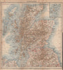 RAILWAY MAP OF SCOTLAND. Steamboat steamship routes. BAEDEKER 1906 old