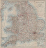 ENGLAND & WALES Railways & Steamboat steamship routes. Great Britain 1927 map