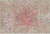 GREATER LONDON & environs. Home Counties. BAEDEKER 1927 old vintage map chart