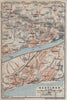 HASTINGS town city plan & environs. ST LEONARDS Battle Bexhill. Sussex 1927 map